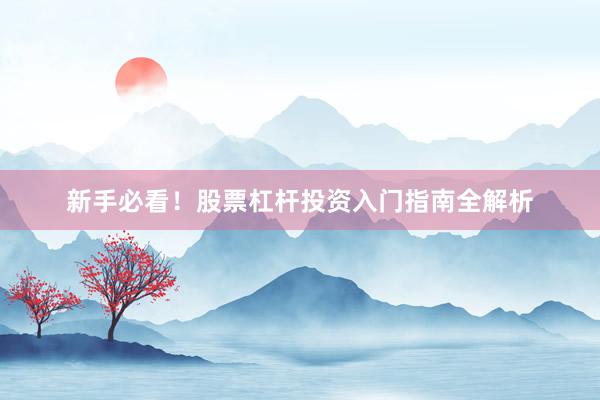 新手必看！股票杠杆投资入门指南全解析
