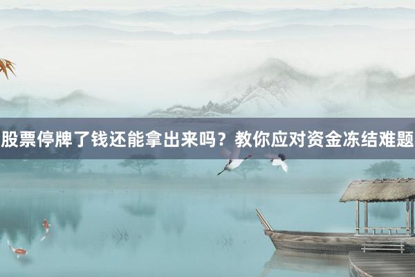 股票停牌了钱还能拿出来吗？教你应对资金冻结难题
