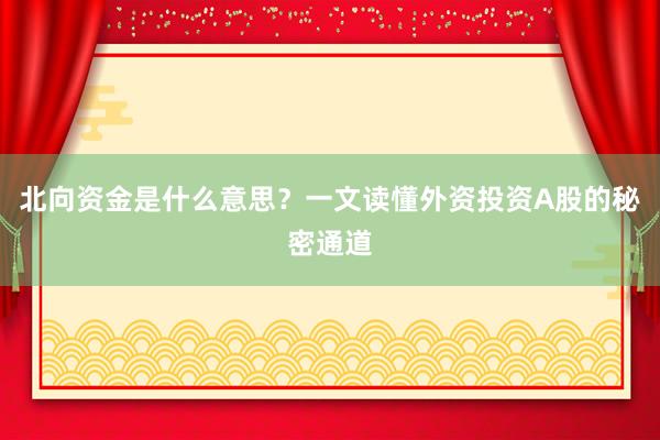 北向资金是什么意思？一文读懂外资投资A股的秘密通道