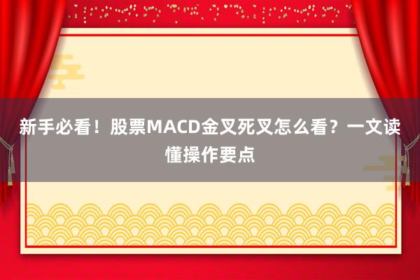 新手必看！股票MACD金叉死叉怎么看？一文读懂操作要点