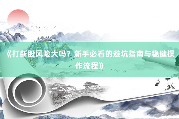 《打新股风险大吗?新手必看的避坑指南与稳健操作流程》
