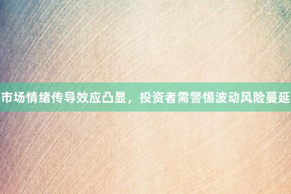 市场情绪传导效应凸显，投资者需警惕波动风险蔓延