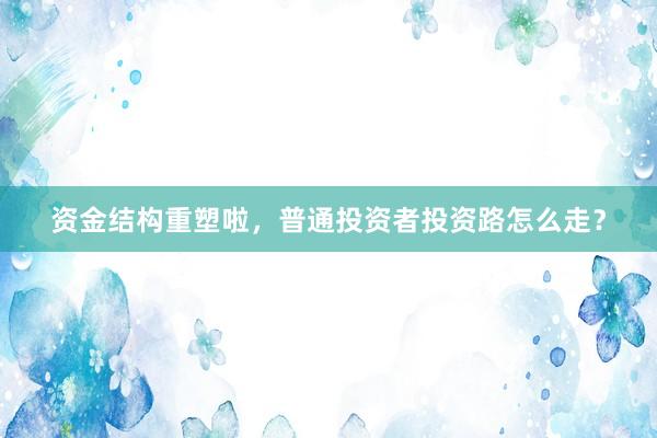 资金结构重塑啦，普通投资者投资路怎么走？