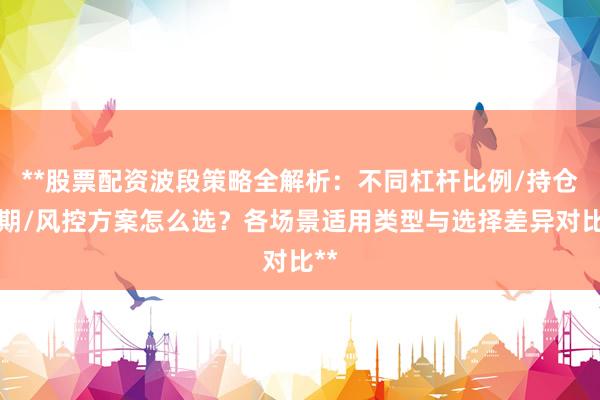 **股票配资波段策略全解析：不同杠杆比例/持仓周期/风控方案怎么选？各场景适用类型与选择差异对比**