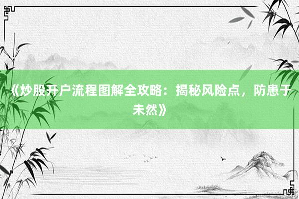 《炒股开户流程图解全攻略：揭秘风险点，防患于未然》